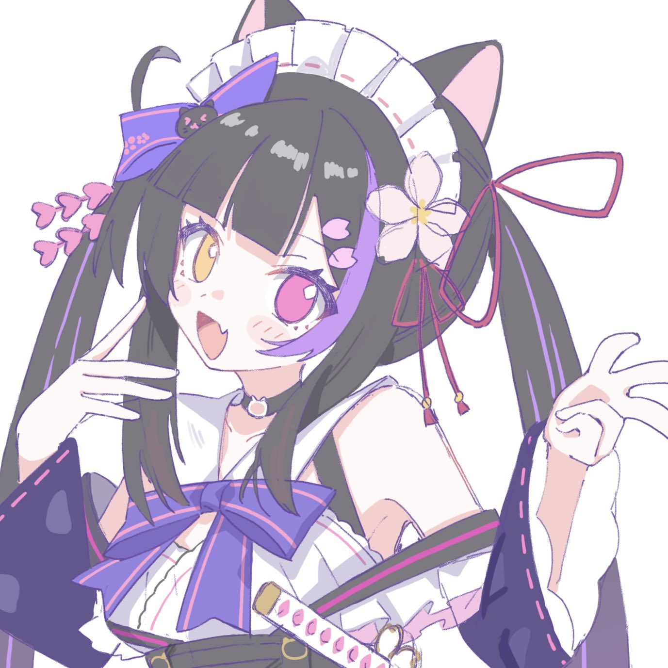 あつ&さま専用（原画）夜更けの桜が咲く頃 ほか　4点おまとめ 🌸桜月夜🌸 English follows/ 日本語も続きます 妖艶さを意識し