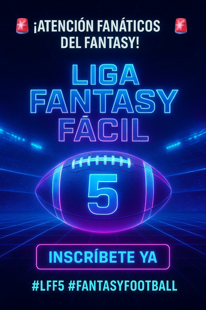 🚨🏈 ¡Atención fanáticos del Fantasy! 🏈🚨
Señoras y señores… niños y niñas… ¡EL MOMENTO HA LLEGADO!
🔥 Llega la Liga Fantasy Fácil 5 🔥
¿Estás listo para demostrar que eres el verdadero GM?

¡Inscríbete ya!
#LFF5 #FantasyFootball #FantasyFacil

forms.gle/zXvVDGWtjQYDak…