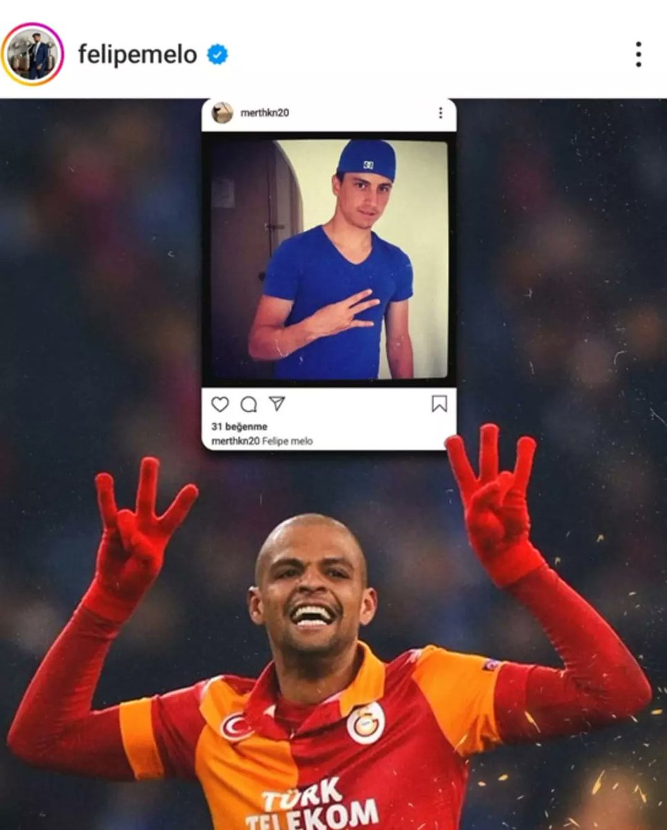 Bir dönem Türkiye'de Galatasaray forması giyen ve taraftarın sevgilisi haline gelen Brezilyalı Felipe Melo, sosyal medya paylaşımlarıyla adından sıkça söz ettirmeye devam ediyor.

Melo'nun paylaşımlarına konu olan son isim ise Fenerbahçe kaptanı Mert Hakan Yandaş oldu. Mert Hakan