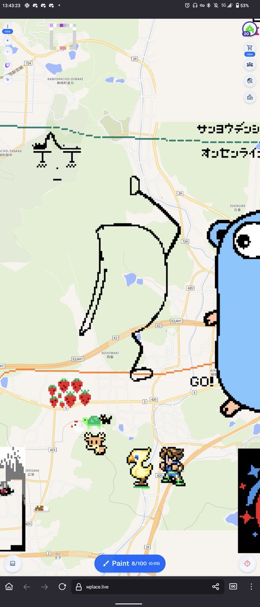 GIGAHERTZ00's tweet image. 隙間時間にちまちまD言語くん描いてる