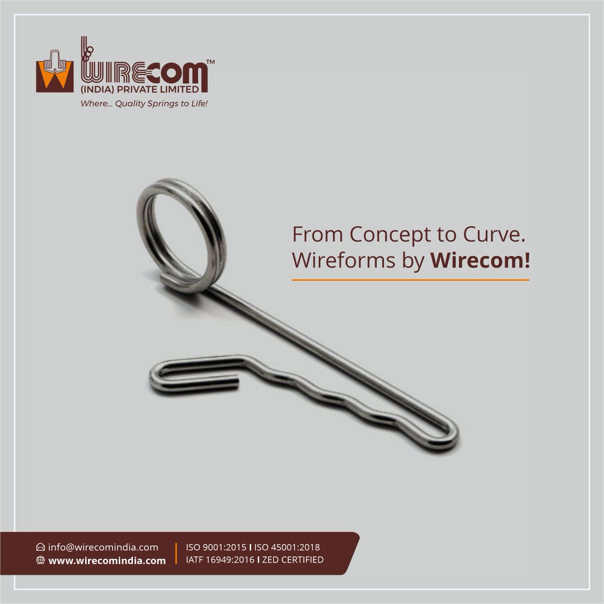 WirecomIndia's tweet image. #WirecomIndia uses latest specialized CNC machines programmed to precisely bend and shape the wire according to the desired design. We areequipped with a range of tools and special tooling to ensure the highest level of precision in the wire forming process.

#spring #wireforms