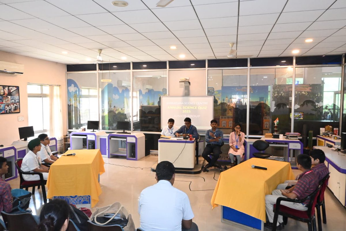 Shrikrishna Science Centre, Patna (@ssc_patna) on Twitter photo 🧪✨ The Annual Science Quiz 2025 for the local schools of Patna district has begun at <a href="/ssc_patna/">Shrikrishna Science Centre, Patna</a> from 18th August!
Students in Junior & Senior groups are showcasing their knowledge & passion for science. 🌟
#ScienceQuiz #PatnaSchools #ShrikrishnaScienceCentre 🧪✨ The Annual Science Quiz 2025 for the local schools of Patna district has begun at <a href="/ssc_patna/">Shrikrishna Science Centre, Patna</a> from 18th August!
Students in Junior & Senior groups are showcasing their knowledge & passion for science. 🌟
#ScienceQuiz #PatnaSchools #ShrikrishnaScienceCentre