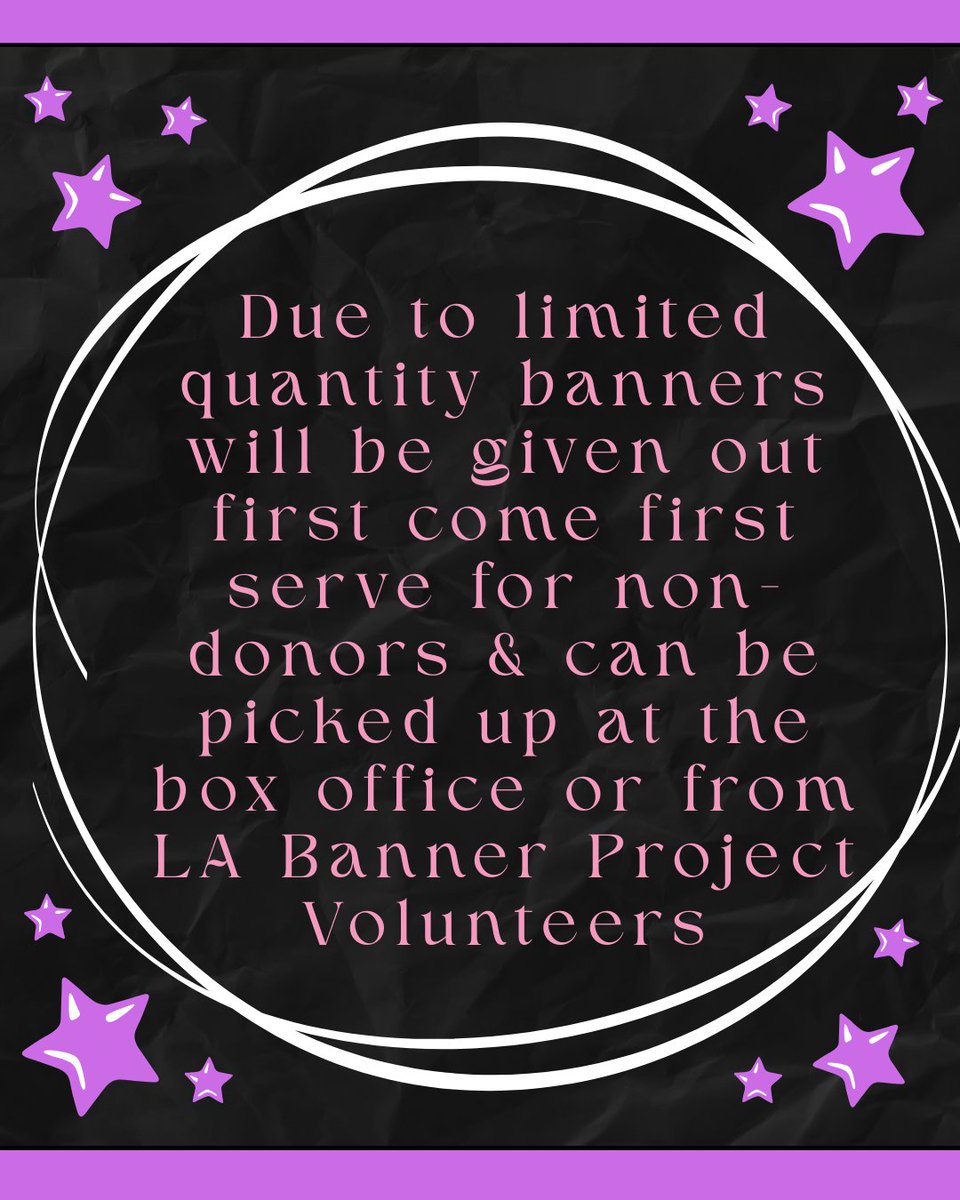 NFlyingLA's tweet image. Tomorrow is the FINAL chance to donate to the LA Fan Banner Project
✨ All donors &amp;amp; volunteers will have a reserved banner at the box office under their name.
✨ Limited extras = first come, first serve!
Donate here: gofund.me/a5cB03Dc
#NFlying #NFia #NFlyingLA #엔플라잉