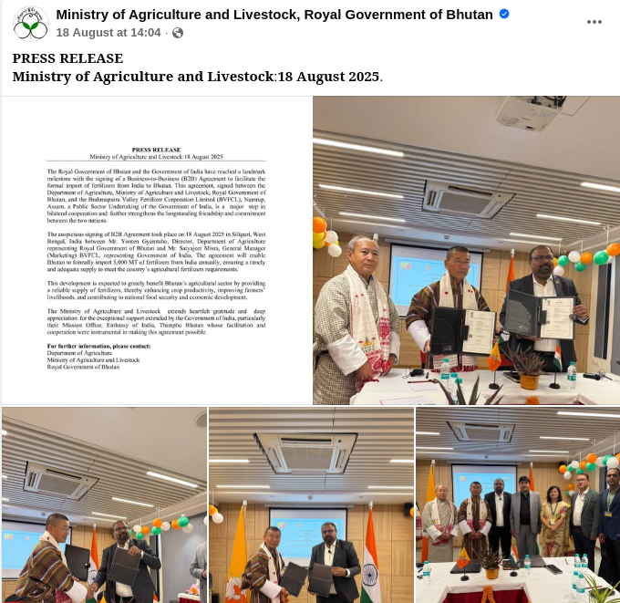 facebook.com/share/p/16yBwc…

<a href="/MEAIndia/">Randhir Jaiswal</a> 
<a href="/fertmin_india/">Department of Fertilizers</a>