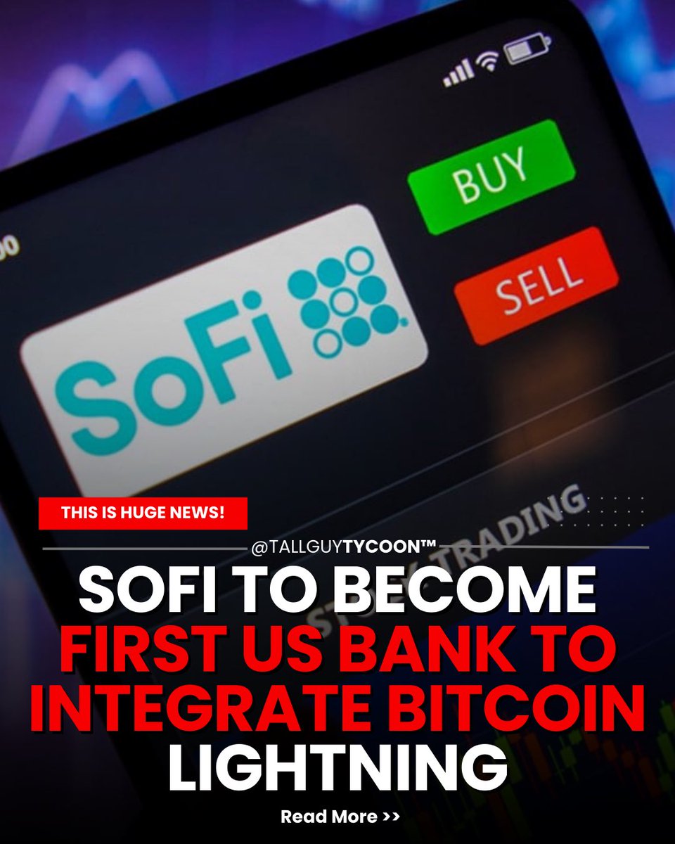 🚨BREAKING: SoFi will be the first US bank to integrate Bitcoin Lightning and UMA.

Through a partnership with Lightspark, SoFi is launching blockchain-powered remittances, starting in Mexico.
A $740 billion remittance market is now in play.

The future of banking just shifted.