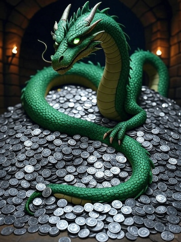 Hennersz_'s tweet photo. When the market dips, but you're still HODLing your $KAS like a dragon guards its treasure. Who's stacking more Kaspa with me? #Kaspa #HODL #CryptoDragon https://t.co/BCxMOxDzmk