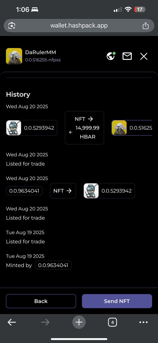 This is why you don’t shop for NFTs late at night. 

I just got scammed out of 15k $hbar by buying a fake gold ghost on the marketplace

All of my due diligence and intelligence I accumulated over the years: flushed down the toilet by one stupid spur of the moment thrill to catch