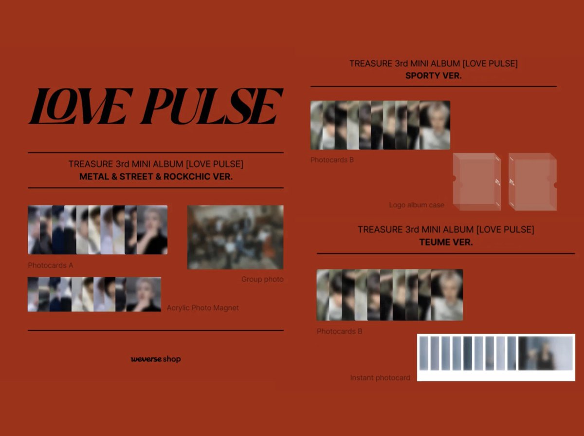 TREASURE 'LOVE PULSE'💎 アルバム詳細, 店舗特典ビジュ出ました📣 ①