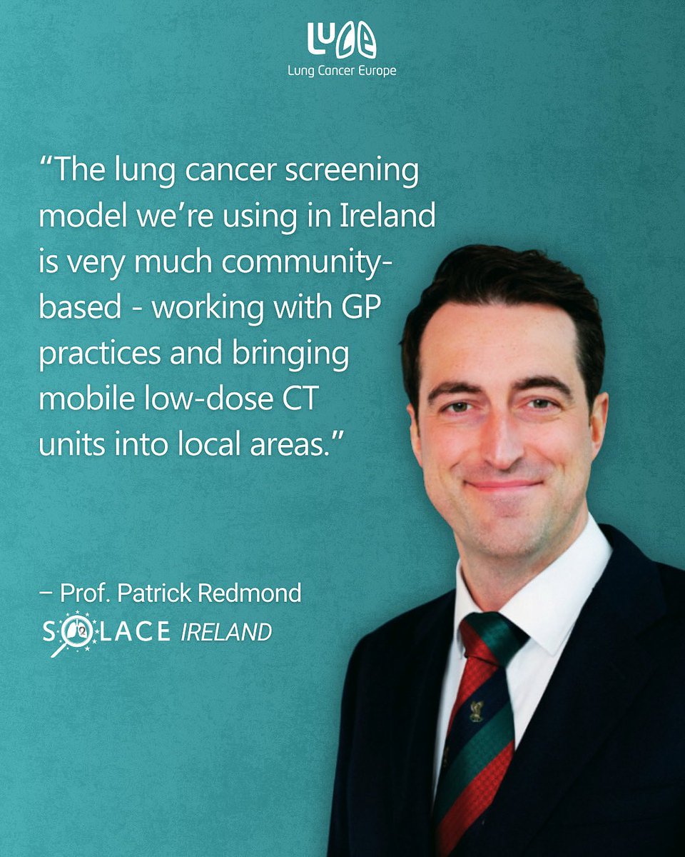 New update from SOLACE: Ireland’s GP‑led #lungcancer screening pilot is getting positive early feedback.
📍 Mobile low‑dose CT units in local areas
📍 Primary care referrals
📍 Community‑based care

Co‑led by Prof. Patrick Redmond it’s a practical example of how screening can