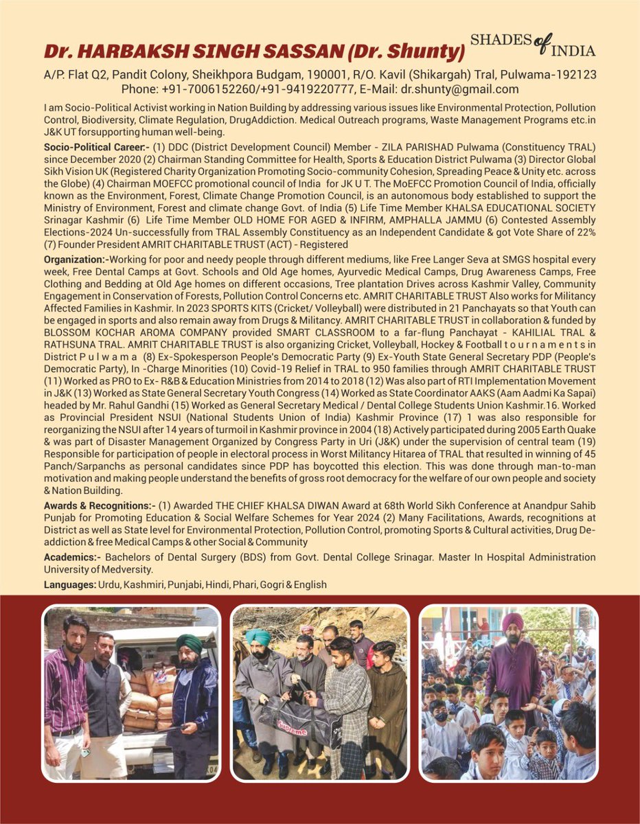 Blessed and honored to be featured on the front page of India’s renowned magazine Shades of India. Grateful to Director Savita Arora ji for recognizing my sociopolitical journey and achievements — it truly means a lot. 🙏🇮🇳 #Gratitude #Recognition
