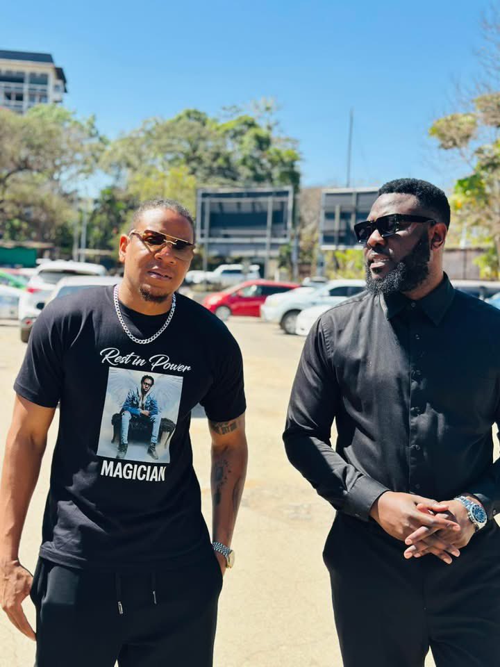 Yesterday, Slapdee and Mic Burner honored the memory of the late Magician 😔😔