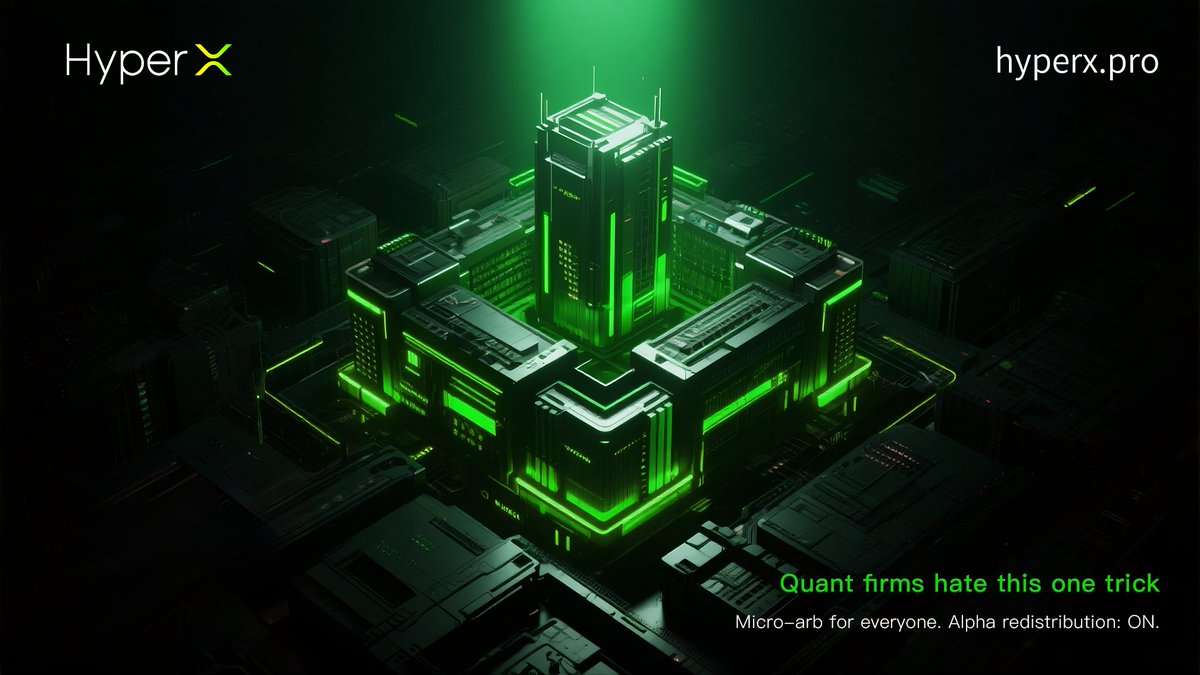Quant firms hate this one trick.
Micro-arb for everyone. Alpha redistribution: ON.
#HyperX #ArbDemocratization #StealTheirEdge #DeFiRobinHood #QuantKryptonite #OpenAlpha