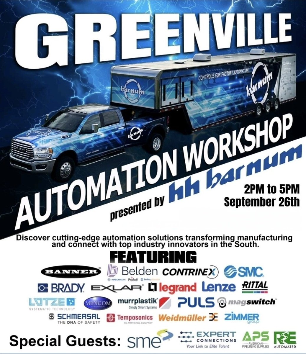 TheAutomateNerd's tweet image. I&apos;ve been quiet for a while; working on a project to bring the Industrial Automation Industry to the SMB Manufacturing world for free. 

I am excited to announce a collaboration with several industry leaders for an interactive, hands-on event. 

Space is limited, so register…