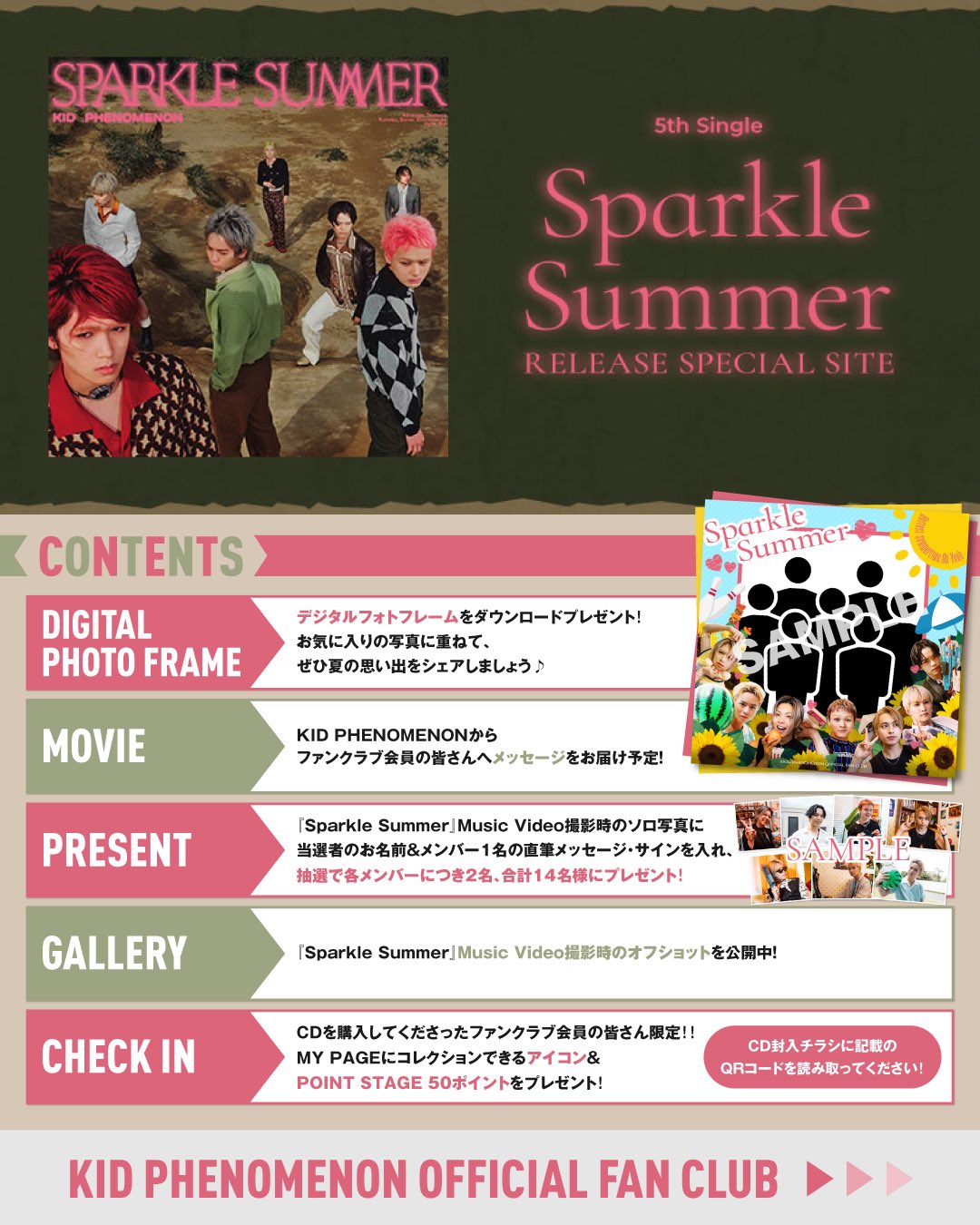 KIDPHENOMENON Sparkle Summer 集合 パネル