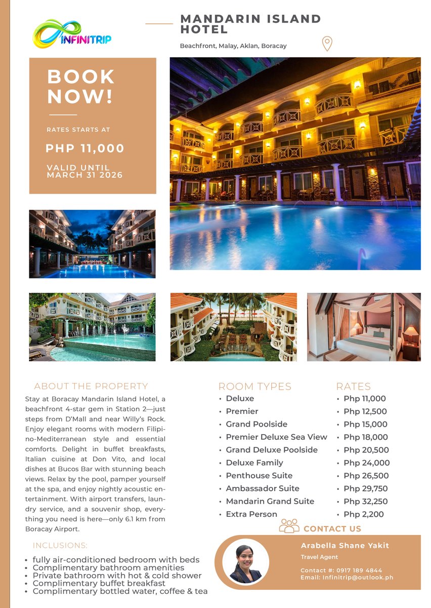 infinitripPH's tweet photo. ✨Your Boracay escape, three ways:

🏝️ Boracay Mandarin Island Hotel – beachfront luxury &amp; world-class spa
🌿 Mandarin Nest Boracay – modern comfort in the heart of the island
🌊 Mandarin White Sand – serene stay steps away from paradise

Which Mandarin is calling your name? 💙 https://t.co/J48pXo8pGW