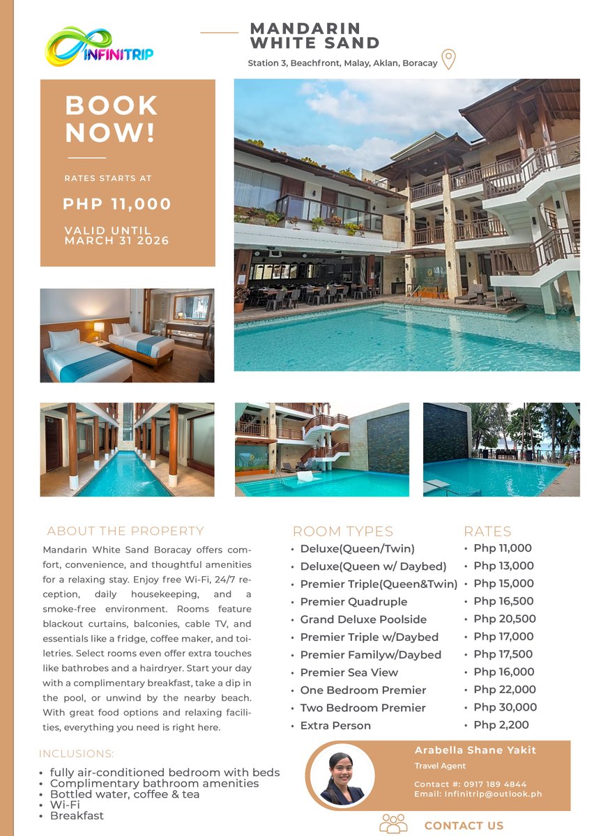 infinitripPH's tweet photo. ✨Your Boracay escape, three ways:

🏝️ Boracay Mandarin Island Hotel – beachfront luxury &amp; world-class spa
🌿 Mandarin Nest Boracay – modern comfort in the heart of the island
🌊 Mandarin White Sand – serene stay steps away from paradise

Which Mandarin is calling your name? 💙 https://t.co/J48pXo8pGW