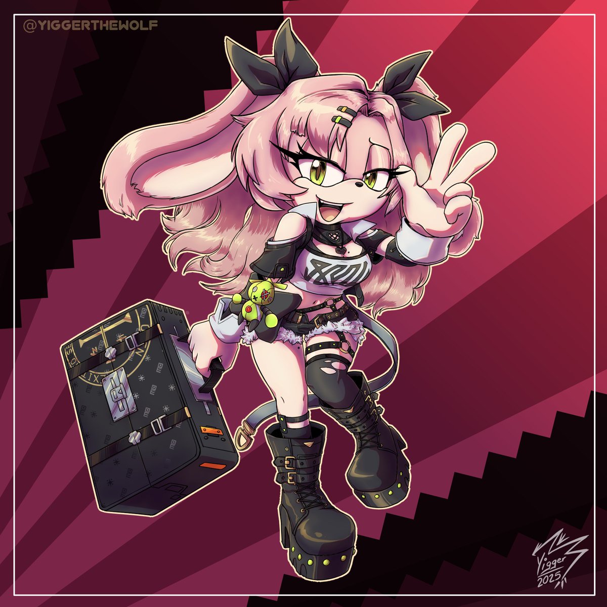 Bueno despues de terminar de agregar los detalles finals aca esta el resultado final de este dibujo de nicole  version mobian.

#NicoleDemara #ZenlessZoneZero  #sonicfanart