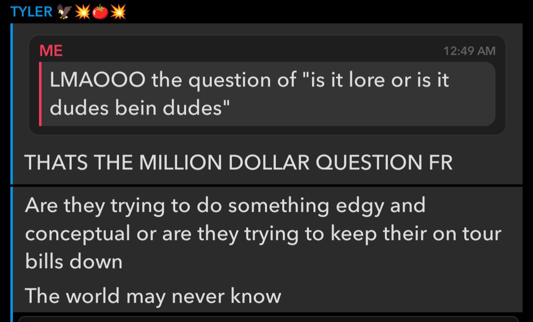 this band really got this man questioning everything bc they wore all black