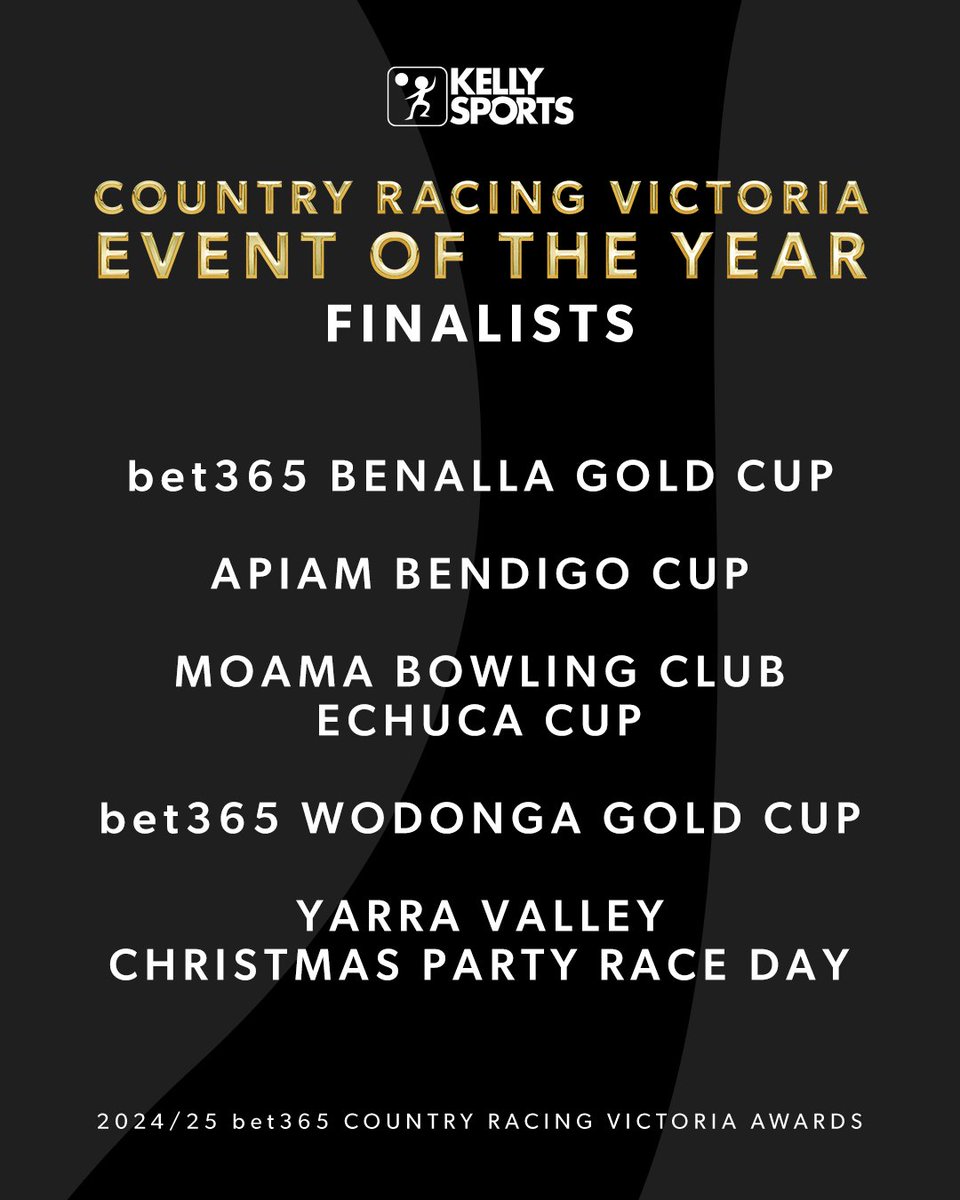 Country_Racing's tweet photo. The party, the atmosphere, the music, the food, the racing… 

Which Event and Community Event was #LikeNothingElse? 🌟

Media release: https://t.co/upsuxi3Qt4

#CRVAwards | @KellySportsAu @bet365_aus https://t.co/WjwunjI0Do
