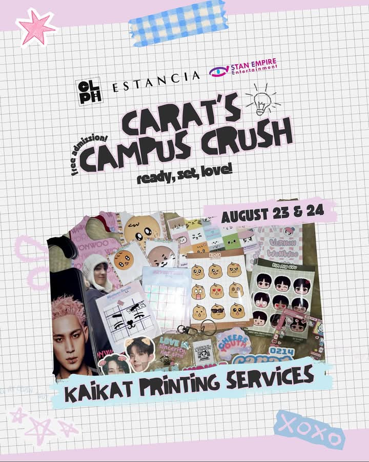 Carat Land PH (@caratlandph) on Twitter photo We’re shining a light on two amazing Carat creators! ✨
From lighstick stickers to postcards & bias keychains, <a href="/gentlebloomprnt/">Gentle Bloom Prints 🍀✨️</a> & <a href="/kaikatprints/">KaiKat Arts, Crafts, and Prints</a> got you covered 💎
Catch them at Carat’s Campus Crush: Ready, Set, Love this Aug 23–24 at Estancia!
#ReadySetLove We’re shining a light on two amazing Carat creators! ✨
From lighstick stickers to postcards & bias keychains, <a href="/gentlebloomprnt/">Gentle Bloom Prints 🍀✨️</a> & <a href="/kaikatprints/">KaiKat Arts, Crafts, and Prints</a> got you covered 💎
Catch them at Carat’s Campus Crush: Ready, Set, Love this Aug 23–24 at Estancia!
#ReadySetLove
