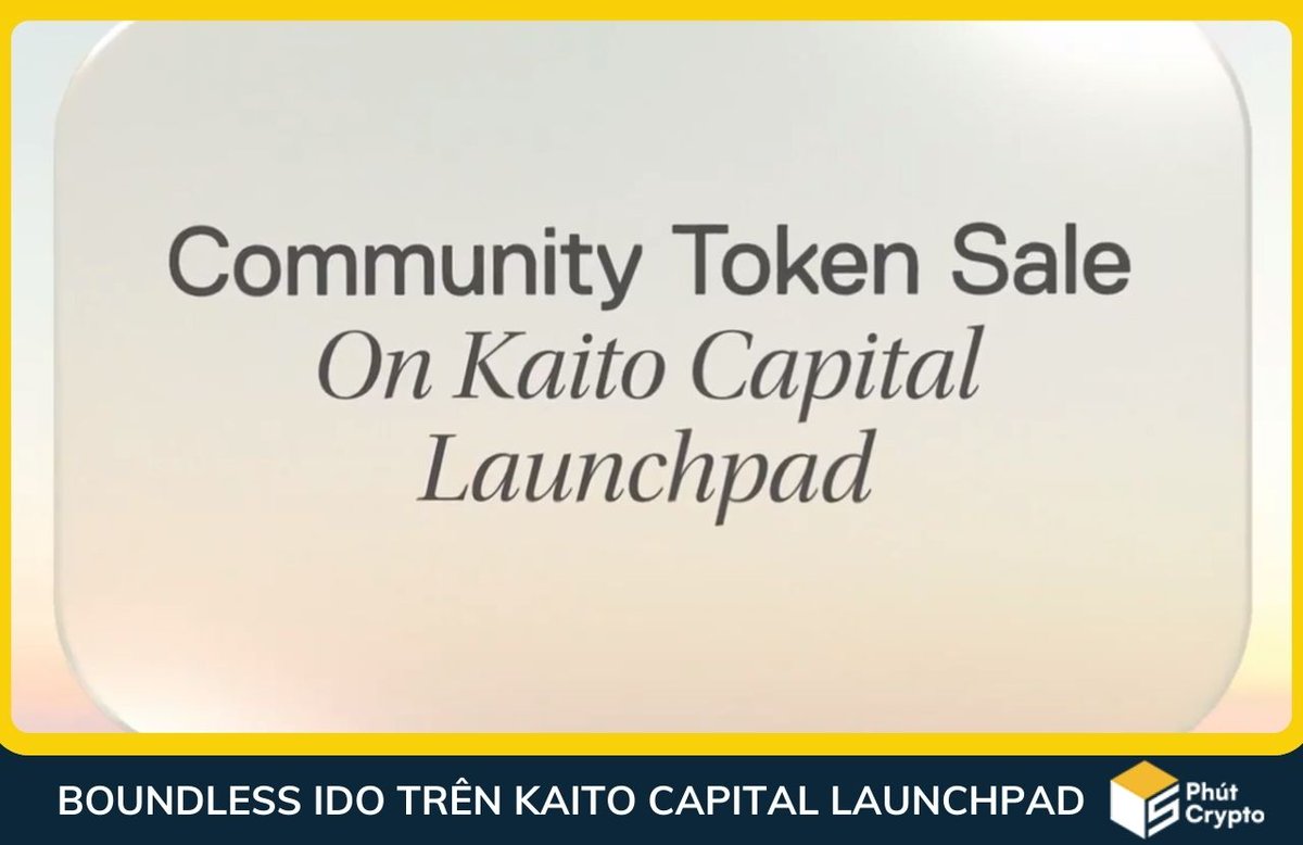 Boundless mở bán IDO trên Kaito Capital Launchpad #5PC @boundless_xyz Không  biết nên vui hay buồn nữa ae. AE rank vàng, kim cương đang hí hửng thì gặp  ngay quả này 🔷
