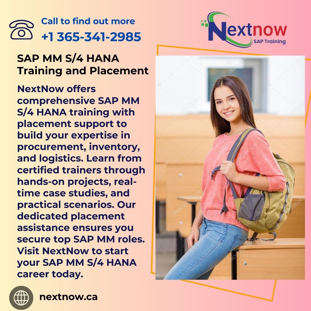 nextnowca's tweet image. NextNow offers SAP MM S/4 HANA training with placement support, hands-on projects, and expert guidance. Visit nextnow.ca

Start your SAP career now! 🔥 
📱 +1 365-341-2985
📧 admin@nextnow.ca

#saps4hana
#hanacourse
#studysap
#sapcourse
#SAPhanatrainingonline