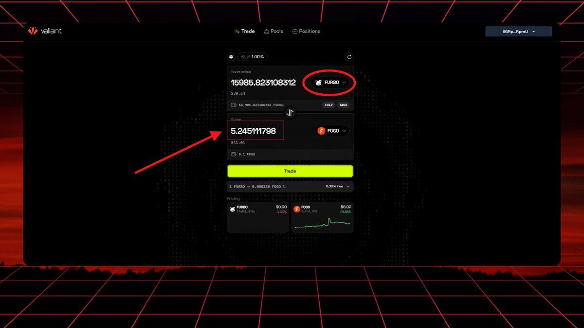 I started from 0.5 $FOGO trading it for $furbo and it multiplied by x10. This is actually a fun home of many memes through using <a href="/FogoChain/">burner</a> dex. 

You can try it too not just buying but also you can create a token without a sweat! ☺️

Go: valiant.trade/trade
Faucet: Gas zip