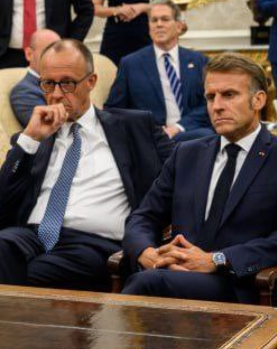 ricwe123's tweet image. The crushed, bewildered faces of Ursula von der Leyen,Giorgia Meloni, Friedrich Merz, and Emmanuel Macron as Trump strips away their pretenses.
Hammering home the brutal fact that the war in Ukraine will not dance to their delusions, no matter how desperately they cling to them.