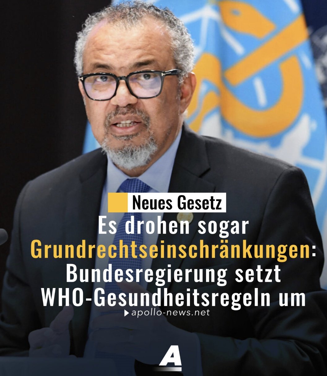 Das Kabinett von Merz hat das WHO-Gesetz schon verabschiedet. Darin "heißt es in Artikel 2: Die Grun...