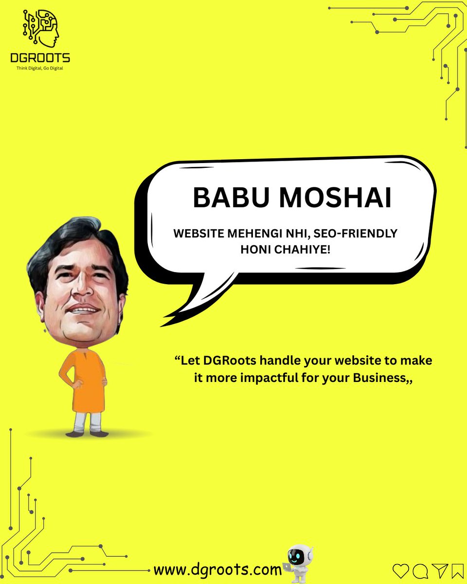 DGRoots_'s tweet photo. Babu Moshai… website mehengi nahi, SEO-friendly honi chahiye! 🚀
A costly site without SEO = chai without sugar.
At DGRoots, we make websites chakachak for business growth. 💻✨#SEOFriendly #WebsiteDesign #DigitalMarketing #SEOServices #BusinessGrowth #Entrepreneurship https://t.co/7AfFr3SgQ0
