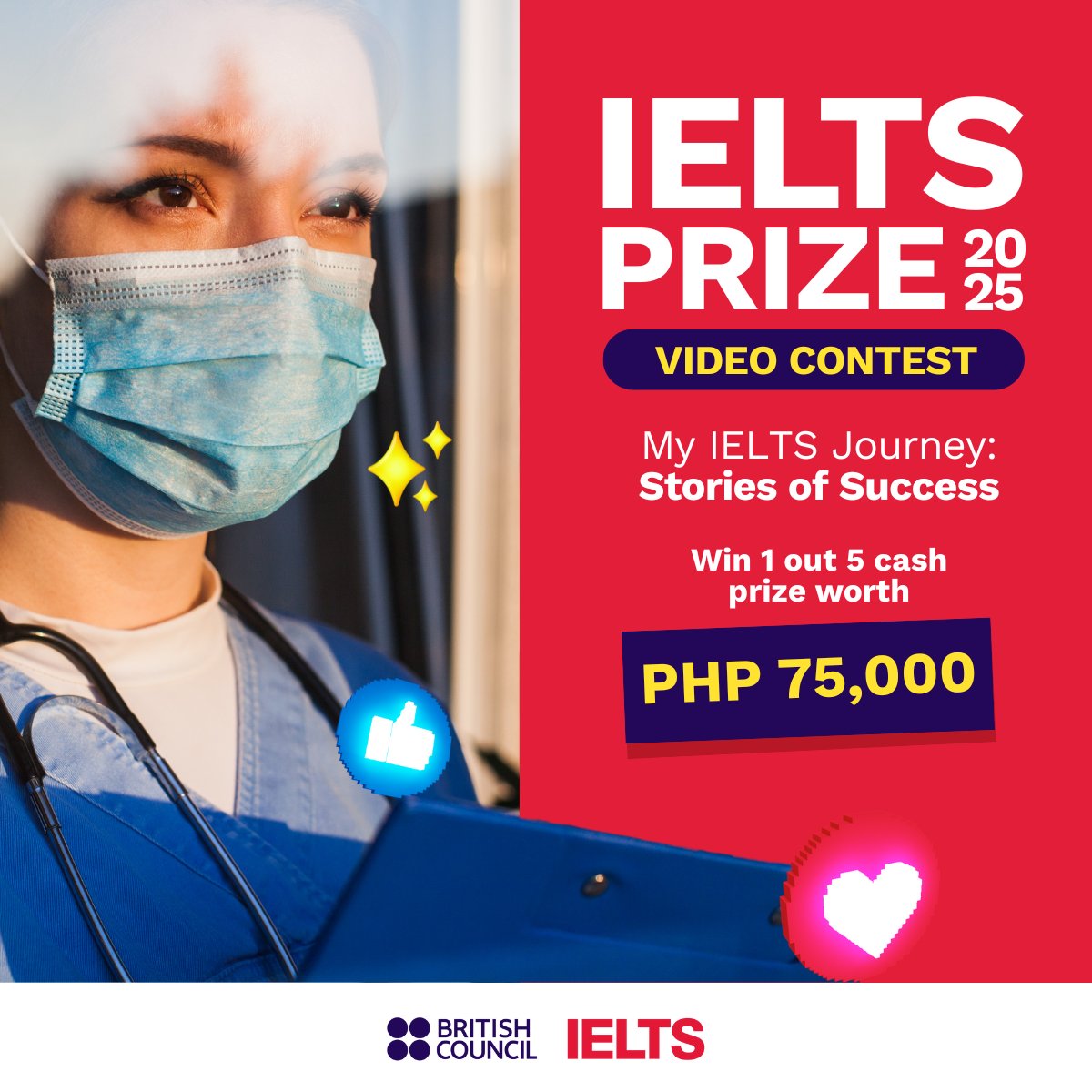 Your IELTS story could be the one that inspires others. ✨ Share it with thousands and win thousands! #IELTSPrize2025 🏆

👉 Full mechanics here: britishcouncil.ph/ielts-prize-20… 

#IELTSJourney  
#BritishCouncilIELTS