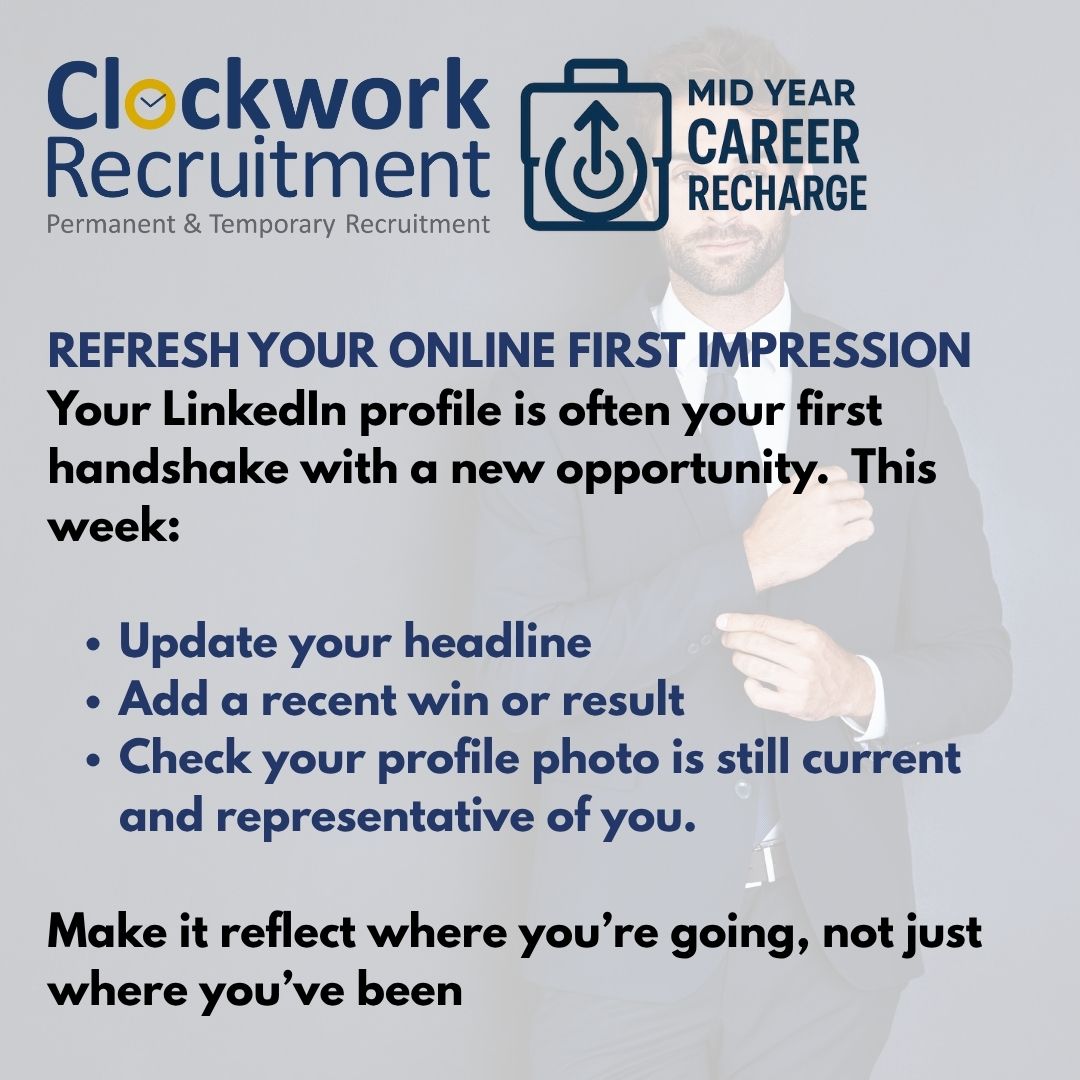 Clockwork_Jobs's tweet image. Your LinkedIn profile is your digital handshake. Make it count.
 #LinkedInTips #DigitalHandshake #LinkedInProfile