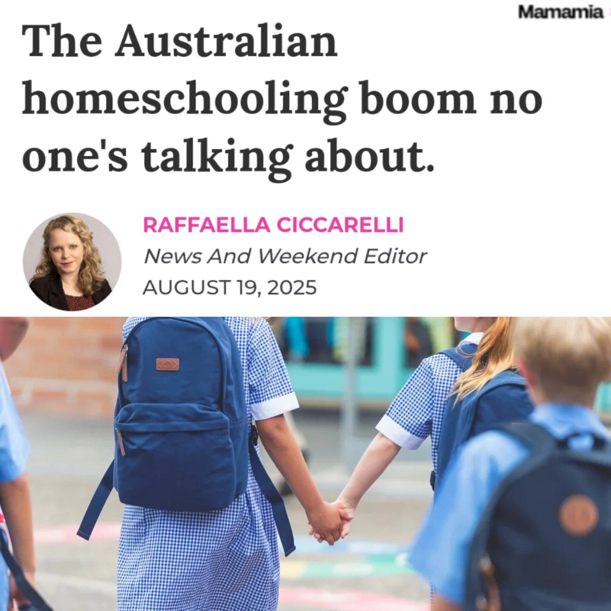 Homeschooling is no longer on the fringe, it’s a movement.

In NSW, homeschooling has surged from 3,298 kids in 2014 to 12,762 today. 

In Queensland, registrations have skyrocketed: up 122% in primary and 221% in secondary since 2020. Over 11,300 Queensland students are now