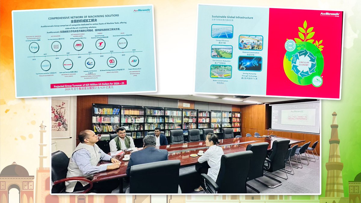 India In Shanghai (@indiainshanghai) on Twitter photo #MakeInIndia #IndigenousInnovation 🇮🇳🌐 ⚙️🛠️
CG <a href="/PratikMathur1/">Pratik Mathur</a> met William Thomas, Country Manager at Ace Micromatic <a href="/AceMicromatic/">AceMicromatic Group</a>—one of the world’s leading machine-tool makers and a true embodiment of Make in India, Make for the World.
Discussions spanned precision #MakeInIndia #IndigenousInnovation 🇮🇳🌐 ⚙️🛠️
CG <a href="/PratikMathur1/">Pratik Mathur</a> met William Thomas, Country Manager at Ace Micromatic <a href="/AceMicromatic/">AceMicromatic Group</a>—one of the world’s leading machine-tool makers and a true embodiment of Make in India, Make for the World.
Discussions spanned precision