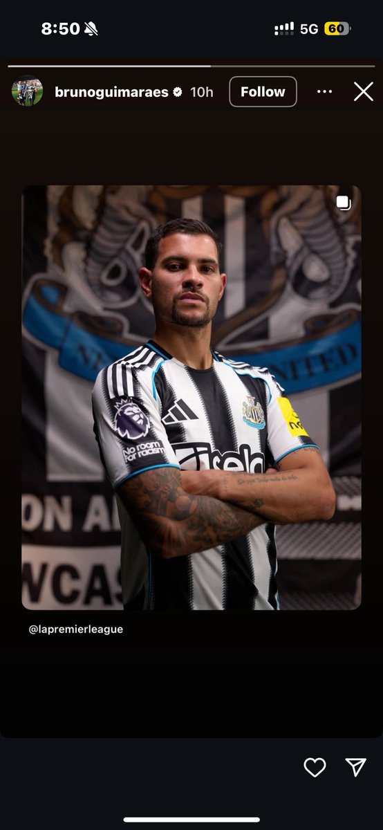 رتويت لو توافق برونو قال كل شي بدون ما يتكلم 🚀😍

#NUFC