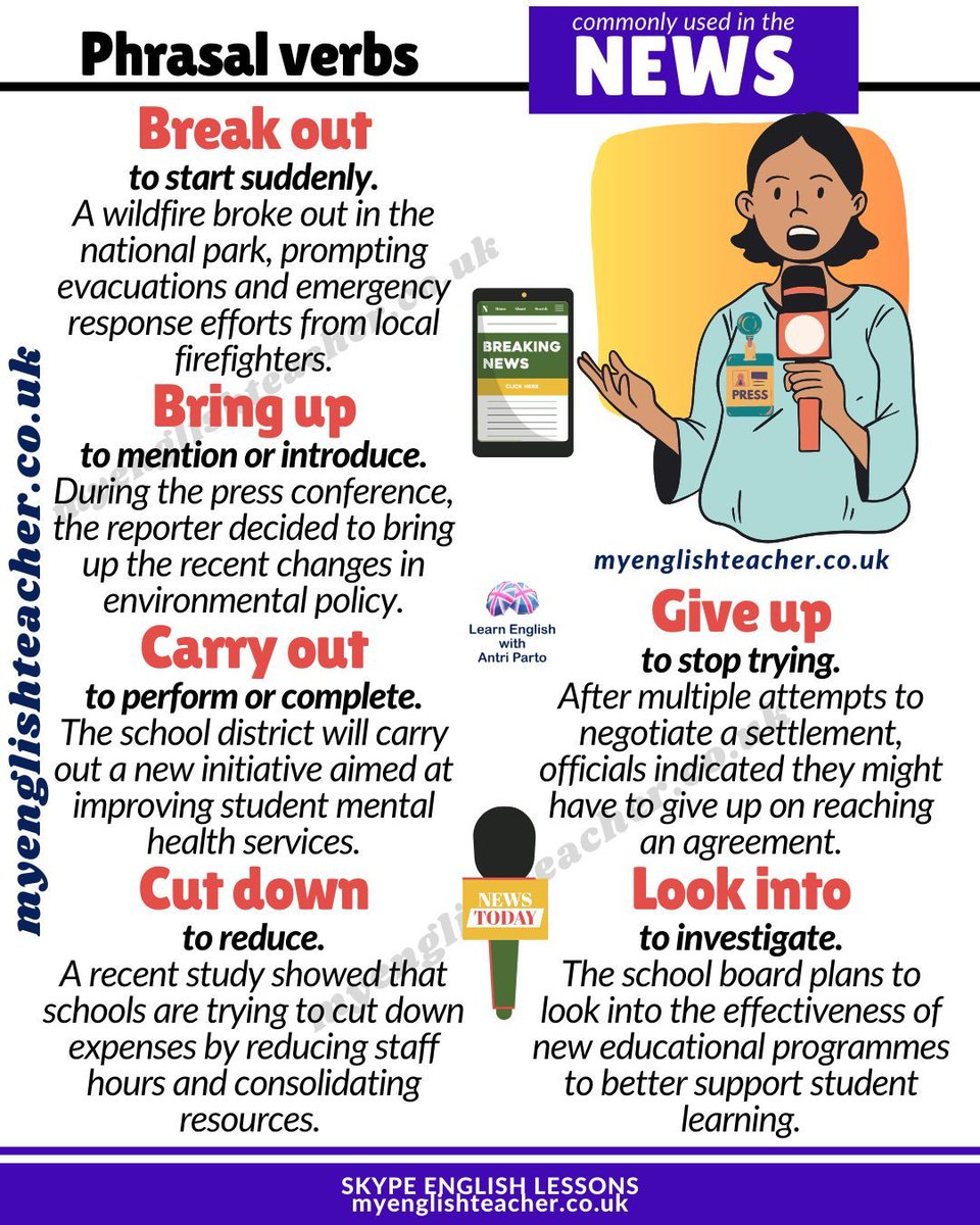 MyLinguaAcademy's tweet image. Learn phrasal verbs related to news buff.ly/IesNc31 
#learnenglish