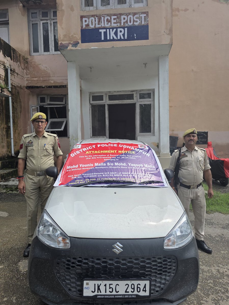 District Police Udhampur (@udhampurpolice) on Twitter photo #PeopleFirst
#UdhampurPolice
#DrugsFreeUdhampur
Udhampur Police Attaches Property Worth ₹6 Lakhs of Drug Peddler Mohd. Younis of Bandipora under NDPS Act* <a href="/Amod_India/">Amod Nagpure</a> <a href="/UHqrs/">DIG, Udhampur Reasi Range</a> <a href="/ZPHQJammu/">Zonal Police Media Centre- Jammu Zone</a> <a href="/JmuKmrPolice/">J&K Police</a> #PeopleFirst
#UdhampurPolice
#DrugsFreeUdhampur
Udhampur Police Attaches Property Worth ₹6 Lakhs of Drug Peddler Mohd. Younis of Bandipora under NDPS Act* <a href="/Amod_India/">Amod Nagpure</a> <a href="/UHqrs/">DIG, Udhampur Reasi Range</a> <a href="/ZPHQJammu/">Zonal Police Media Centre- Jammu Zone</a> <a href="/JmuKmrPolice/">J&K Police</a>