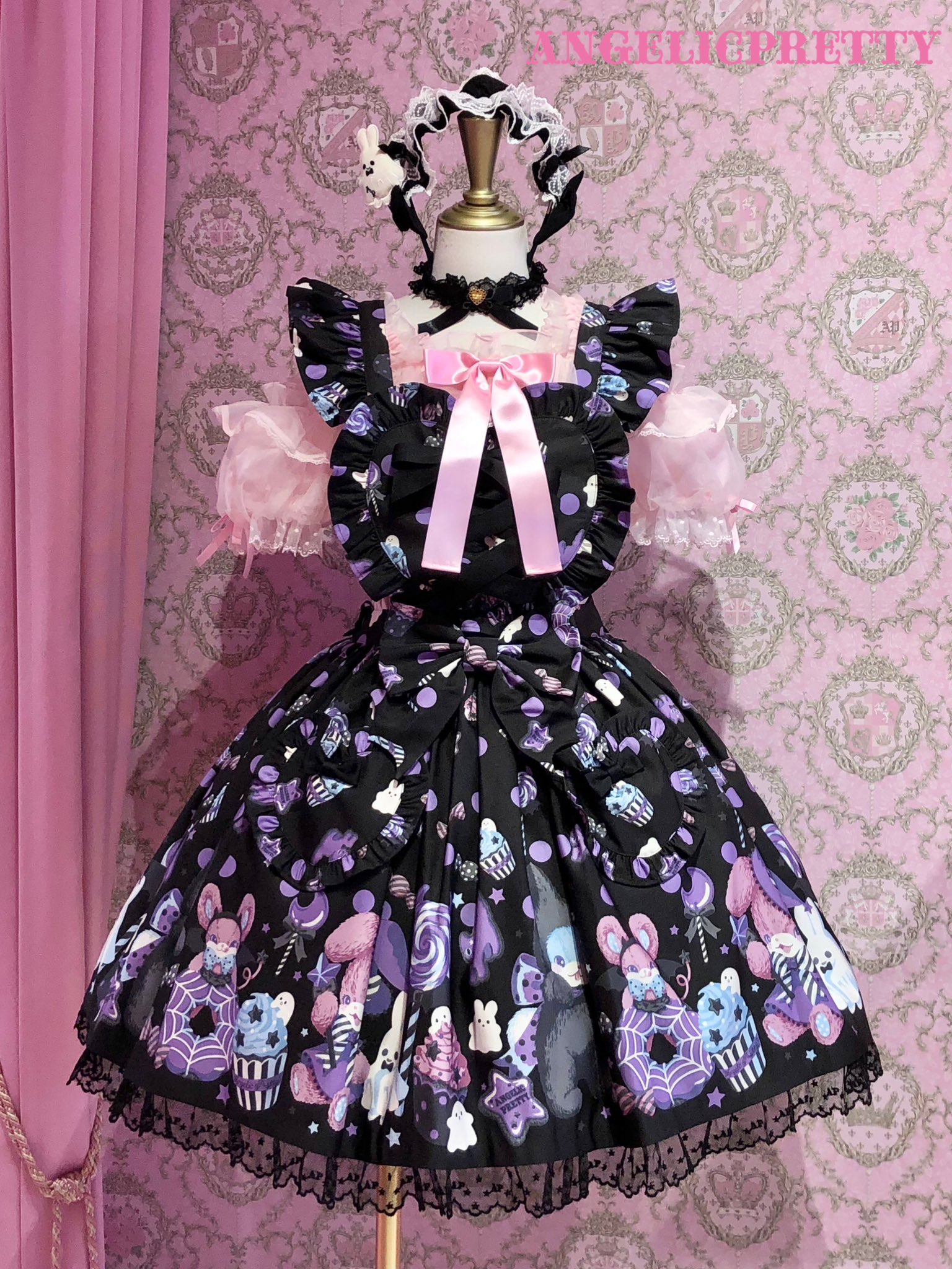 angelic pretty ハロウィン スカート黒ピン angelic pretty ハロウィン スカート黒ピン