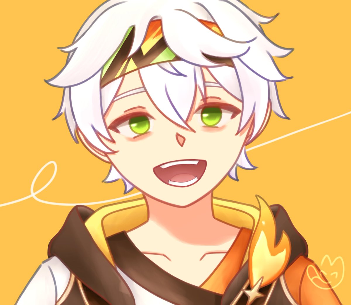 lilanns__'s tweet image. Blessed with luck, happiness looks so good on you

#GenshinImpact #Bennett