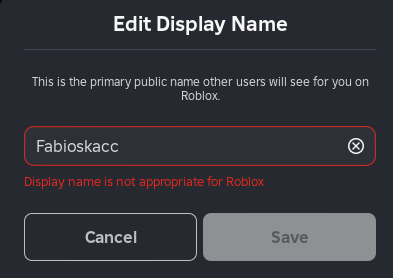MrFabioGaming's tweet photo. so i had to change my display name because this is not appropriate. For what that is my nickname. https://t.co/hs7Ze74wrL