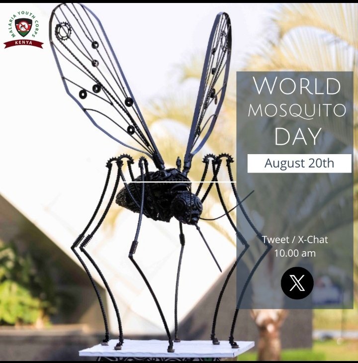 Pedal Against Malaria (@pedal4malaria) on Twitter photo Today we mark #WorldMosquitoDay – it's a reminder of the fight against malaria and other mosquito-borne diseases.
Join KeMYC for an engaging X-Chat <a href="/MalariaYouthKE/">Kenya Malaria Youth Corps</a> at 10:00 AM as we raise our voices for a malaria-free generation! #WorldMosquitoDay
#ZeroMalariaYouthKE Today we mark #WorldMosquitoDay – it's a reminder of the fight against malaria and other mosquito-borne diseases.
Join KeMYC for an engaging X-Chat <a href="/MalariaYouthKE/">Kenya Malaria Youth Corps</a> at 10:00 AM as we raise our voices for a malaria-free generation! #WorldMosquitoDay
#ZeroMalariaYouthKE