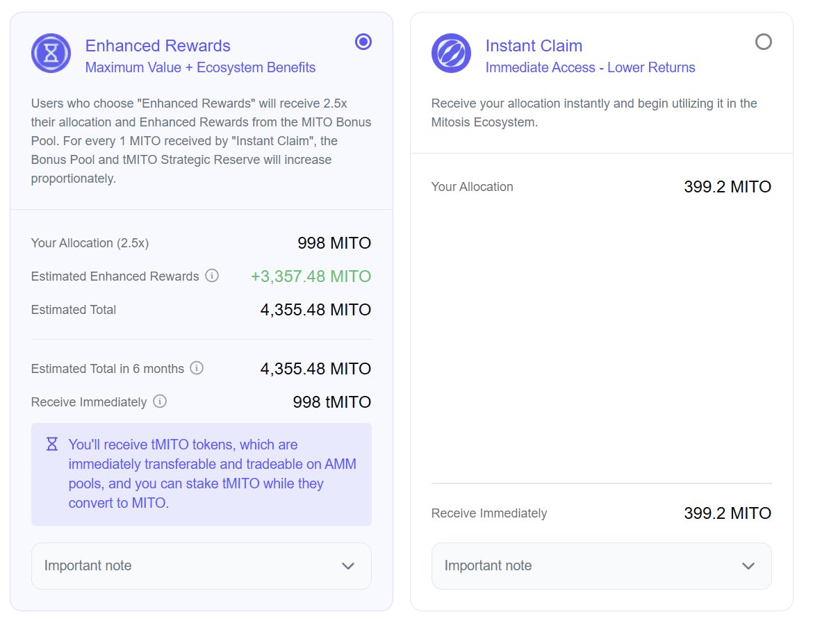 gMito 🌐

<a href="/MitosisOrg/">Mitosis</a> airdrop checker is live!

I wrote some threads before, glad to see I'm eligible 

How many $MITO did you get? 🫡