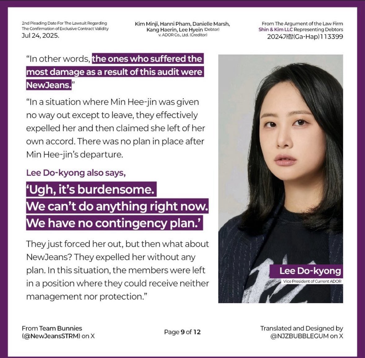 ADOR appoints Lee Do-kyung as new CEO… replaced after one year [Official]

m.entertain.naver.com/now/article/11…

What the headline should say:

“FRAUDOR Replaces Incompetent CEO with an Even More Incompetent CEO.” 

😒