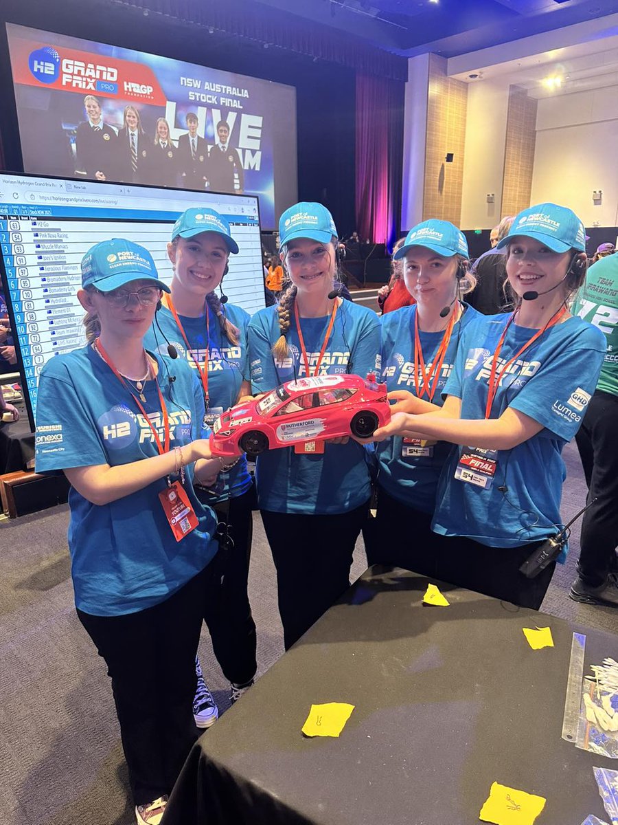SlatteryAU's tweet photo. 🇦🇺🚗💨 eevee auctions is proud to back Rutherford Tech’s Pink Nova Racing as they land in Germany for the H2 Grand Prix World Finals! After winning Women in STEM + Innovation Awards in NSW, they’ll now take on 53 teams worldwide. Good luck team! 🌍🙌 #H2GP #STEM https://t.co/9h6hd2p96s