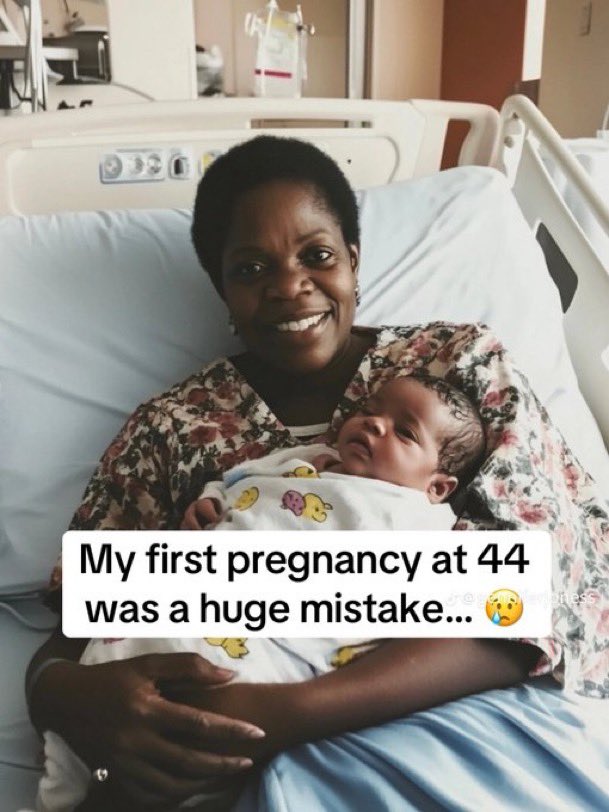 Khaytweets's tweet photo. “Getting pregnant at 44… easily the biggest mistake of my life,” a woman shares her story. https://t.co/BxY0rr2ELO