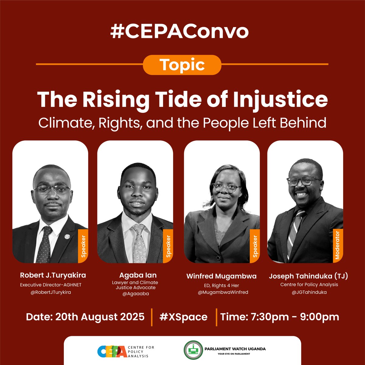 CEPA (@centre4policy) on Twitter photo The Climate Justice Avengers have assembled!
Join us for the 43rd #CEPAConvo as we unpack the human rights crisis unfolding at the crossroads of climate change.
Topic: The Rising Tide of Injustice โ Climate, Rights, and the People Left Behind
๐ Date: 20th August 2025
๐ข Time: The Climate Justice Avengers have assembled!
Join us for the 43rd #CEPAConvo as we unpack the human rights crisis unfolding at the crossroads of climate change.
Topic: The Rising Tide of Injustice โ Climate, Rights, and the People Left Behind
๐ Date: 20th August 2025
๐ข Time: