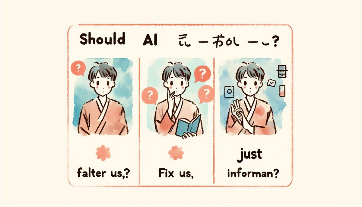 iam_ai_geek's tweet image. 【AIはお世辞、修正、情報のどれを選ぶべき？】

OpenAIのサム・アルトマンCEOが、AIの振る舞いについて悩んでいる様子が伺えます。
zpr.io/NyQAdSEtZ86v
