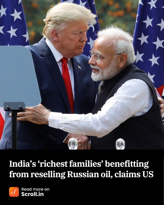 Congress Kerala (@inckerala) on Twitter photo Dear <a href="/narendramodi/">Narendra Modi</a>,
Please question the US while only Ambani and Adani have benefitted from cheap Russian Oil, why they're punishing poor farmers and MSMEs by slapping 50% tariffs. Why are you keeping quiet when they punish people who didn't benefit at all from cheap Russian Dear <a href="/narendramodi/">Narendra Modi</a>,
Please question the US while only Ambani and Adani have benefitted from cheap Russian Oil, why they're punishing poor farmers and MSMEs by slapping 50% tariffs. Why are you keeping quiet when they punish people who didn't benefit at all from cheap Russian