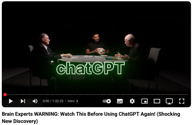 Diary of a CEO just dropped a 90 minute debate on what generative AI is doing to our brains. 

Equal parts thrilling and alarming. 

Watch this before you let a bot do your thinking.