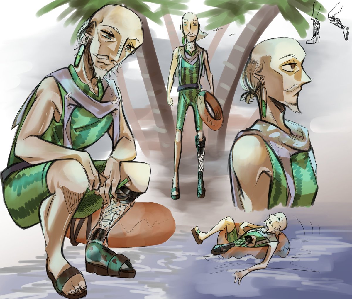 Mana_Trail's tweet photo. Our old, honorary resident Healer!
Archibald shows us that age is just a number... by defeating the youths in Swimming Competition! 🏊‍♂️💦💦

He's also rocking that watermelon swimsuit but do not tell him...

art @Jambuairgeh https://t.co/VrlIS9TR41